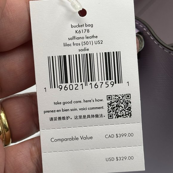 **SOLD** Sadie Bucket Bag - Lavender Frost - Picture 9 of 9